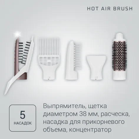 Фен-щетка Hot Air Brush CF7830F0 в официальном магазине Rowenta